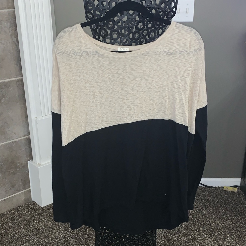 J.Crew tans and black Hi/low top